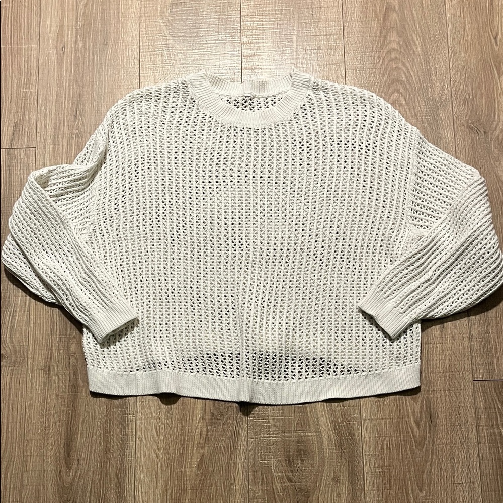 Old Navy Women's Cream Knit Sweater Size 2X